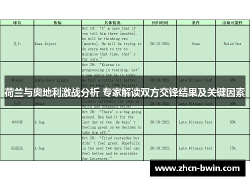 荷兰与奥地利激战分析 专家解读双方交锋结果及关键因素